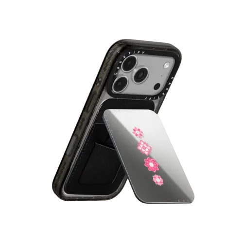 Lucky Jade Pattern | Snappy Cardholder Stand / Snappy Mirror Cardholder Stand MagSafe Compatible / Silver | Image 3