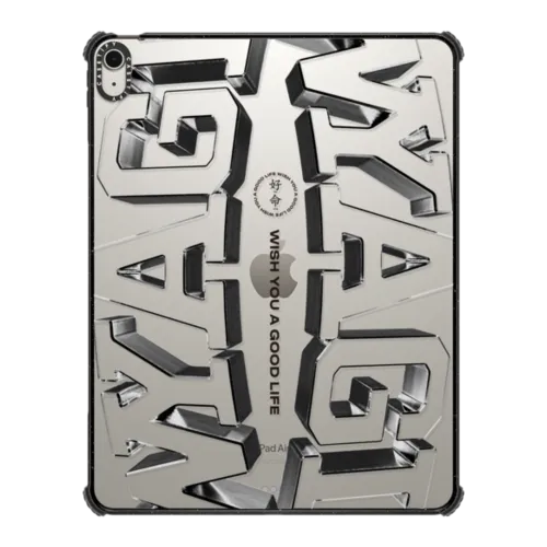 WYAGL Tablet Case - Metallic Logo | iPad Air 13-inch (M2 - M4) / iPad Impact Case / Black | Image 1