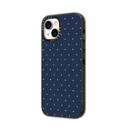 Navy Dots | iPhone 14 Plus / Impact Case MagSafe Compatible / Black | Image 2