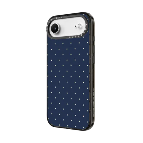 Navy Dots | iPhone Air / Impact Case MagSafe Compatible / Black | Image 2