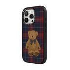 Teddy Bear Plaid | iPhone 16 Pro / Impact Case MagSafe Compatible / Matte Black | Image 2