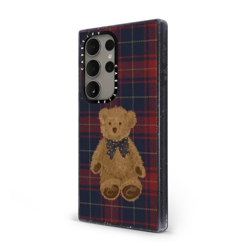 Teddy Bear Plaid | Galaxy S24 Ultra / Impact Case / Deep Purple | Image 2
