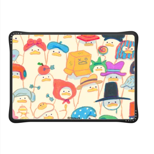 Duck Hat Parade | MacBook Air 13-inch (M1 / Intel) / MacBook Impact Case / Black | Image 2