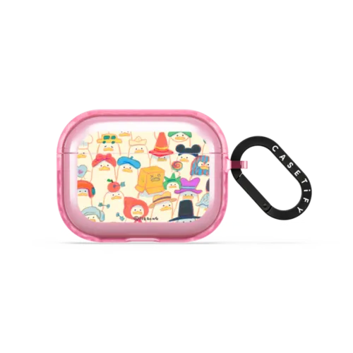 Duck Hat Parade | AirPods Pro 3 / Earbuds Impact Case / Pink Fizz | Image 1