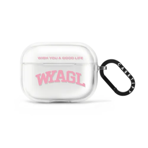 WYAGL Logo Earbuds Case - Pink | AirPods Pro 2 / Earbuds Impact Case / Frost | Image 1