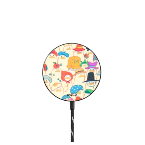 Duck Hat Parade |   / PowerThru Magnetic Wireless Charger MagSafe Compatible / Black | Image 1