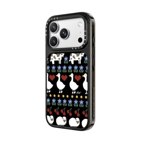 Cow Duck Sheep Farm | iPhone 18 Pro Max / Impact Case MagSafe Compatible - Glossy / Glossy Black | Image 2