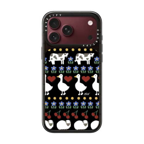 Cow Duck Sheep Farm | iPhone 18 Pro Max / Impact Case MagSafe Compatible - Glossy / Glossy Black | Image 1