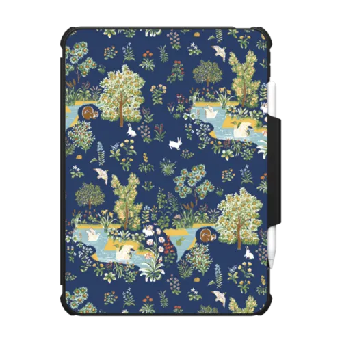 Garden Floral | iPad Pro 11-inch (M4/M5) / iPad Impact Folio Case / Black | Image 1