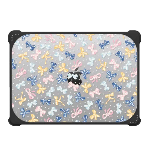 Gingham Bows | MacBook Pro 14-inch (M1 - M5) / MacBook Bounce Case / Black | Image 2