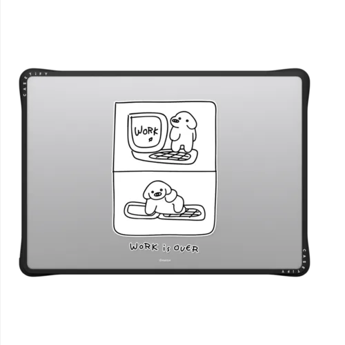 WORK is OVER | MacBook Pro 14-inch (M1 - M5) / MacBook Impact Case / Black | Image 2