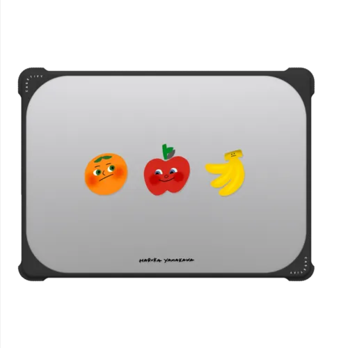 Orange Apple Banana | MacBook Pro 14-inch (M1 - M5) / MacBook Bounce Case / Black | Image 2