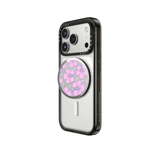 Pearl Hibiscus | Snappy Grip Stand / Snappy Mirror Grip Stand MagSafe Compatible / Silver | Image 2