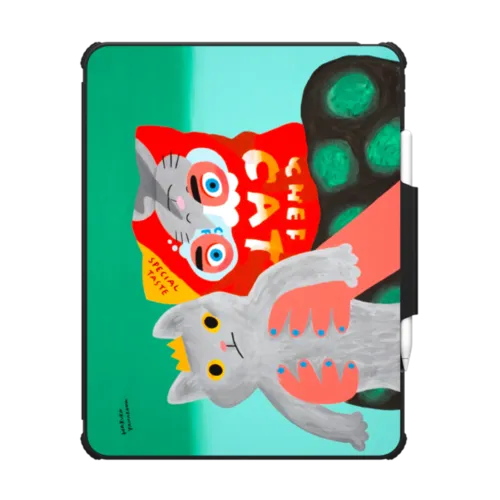 My Cat is a King | iPad Pro 13-inch (M4/M5) / iPad Impact Folio Case / Black | Image 1