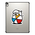 Dog on the ball | iPad Air 13-inch (M2 - M4) / iPad Impact Case / Black | Image 1