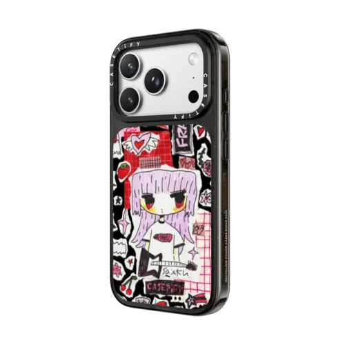 Pink Rock Collage | iPhone 18 Pro Max / Impact Case MagSafe Compatible - Glossy / Glossy Black | Image 2
