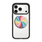 Meri Meri Rainbow Swirl Snappy Grip Stand | Snappy Grip Stand / Snappy Mirror Grip Stand MagSafe Compatible / Silver | Image 1
