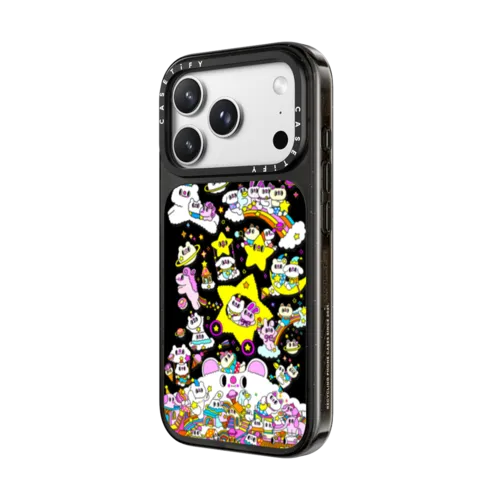 Cloudy Bear's Starry Dreamland | iPhone 18 Pro Max / Impact Case MagSafe Compatible - Glossy / Glossy Black | Image 2
