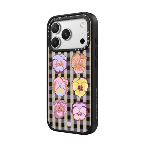 Pansy Picnic | iPhone 17 Pro Max / Impact Case MagSafe Compatible / Matte Black | Image 2