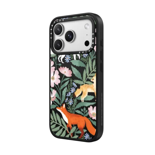 Fox Amongst the Flowers | iPhone 17 Pro Max / Impact Case MagSafe Compatible / Matte Black | Image 2