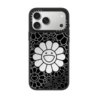 SMILE ON PHONE CASE (BLACK) | iPhone 17 Pro Max / Mirror Case MagSafe Compatible / Silver on Black | Image 1