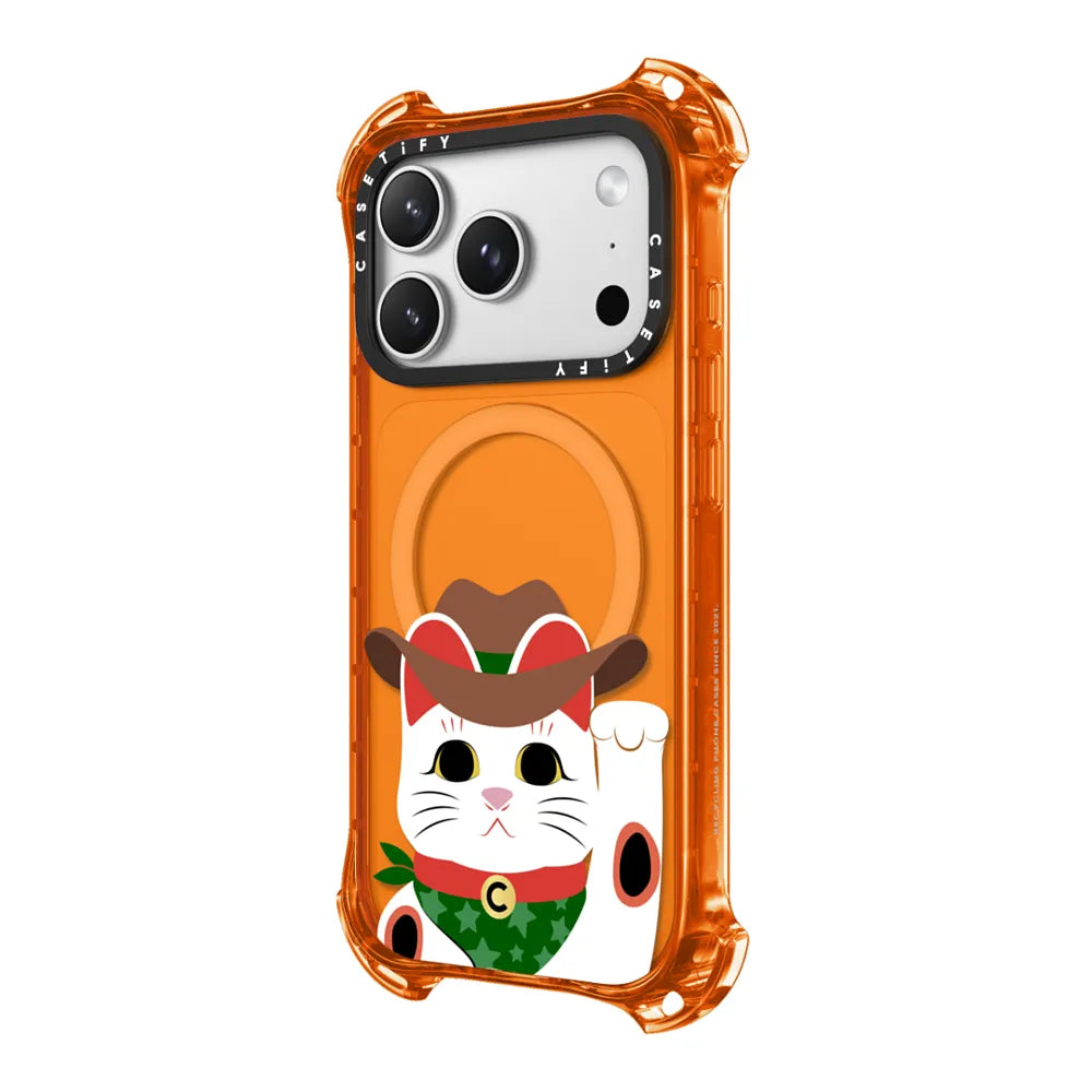 Waving Lucky Cat - Cowboy