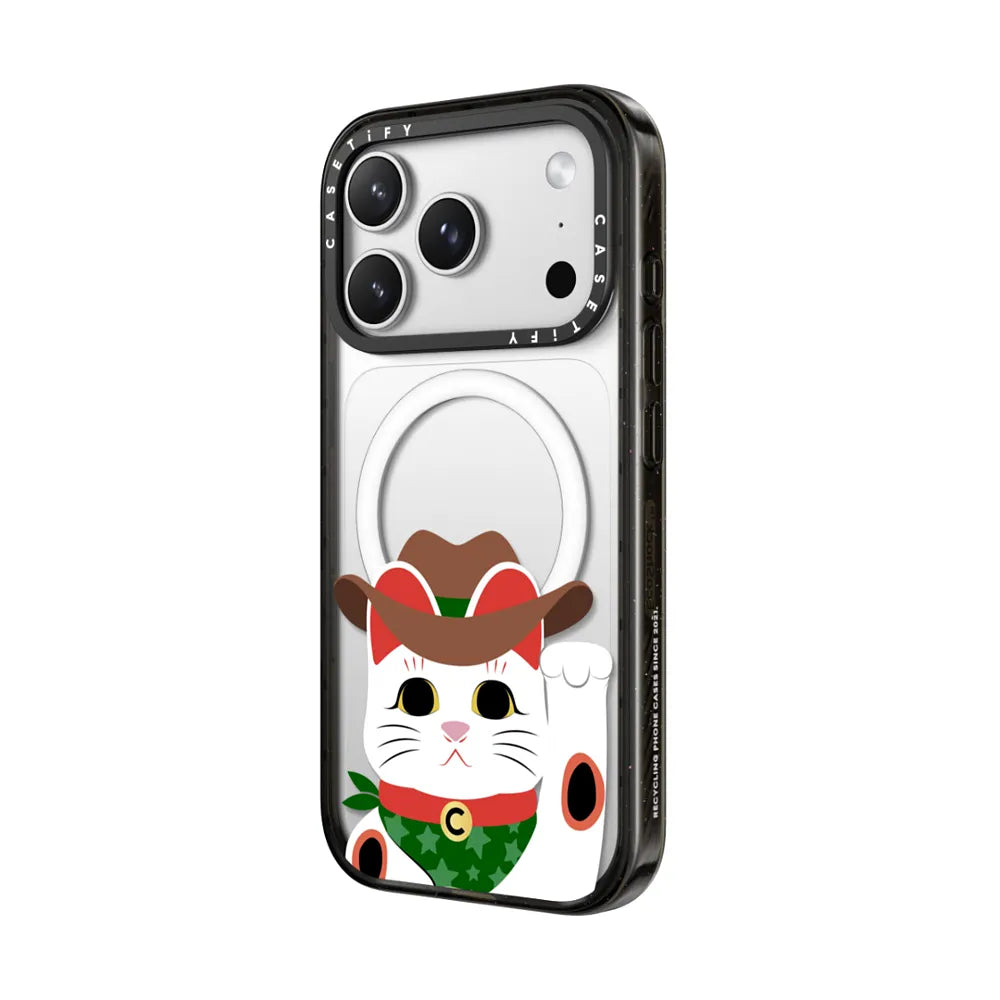 Waving Lucky Cat - Cowboy
