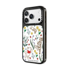 Winnie The Pooh Embroidered Floral Pattern Phone Case | iPhone 18 Pro Max / Impact Case MagSafe Compatible - Glossy / Glossy Black | Image 2