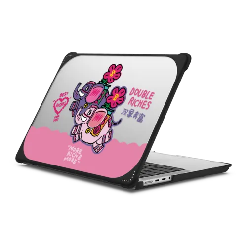 Double Riches | MacBook Pro 14-inch (M1 - M5) / MacBook Bounce Case / Black | Image 1