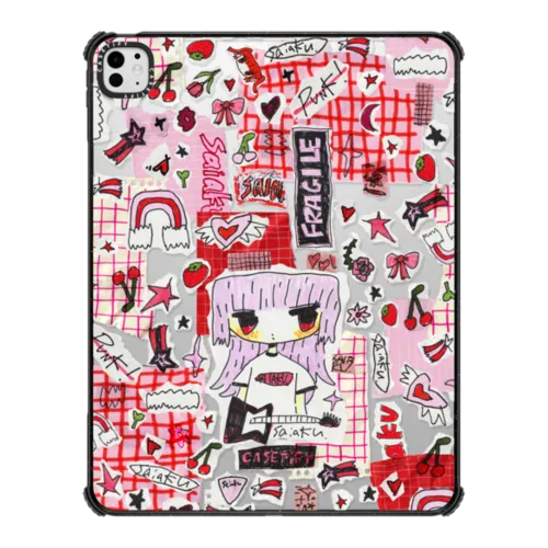Pink Rock Collage | iPad Pro 13-inch (M4/M5) / iPad Impact Case / Black | Image 1