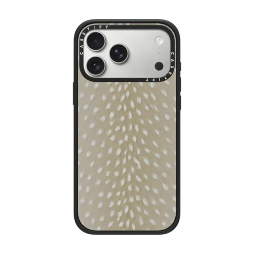 Fawn fur - Beige | iPhone 17 Pro Max / Impact Case MagSafe Compatible / Matte Black | Image 1