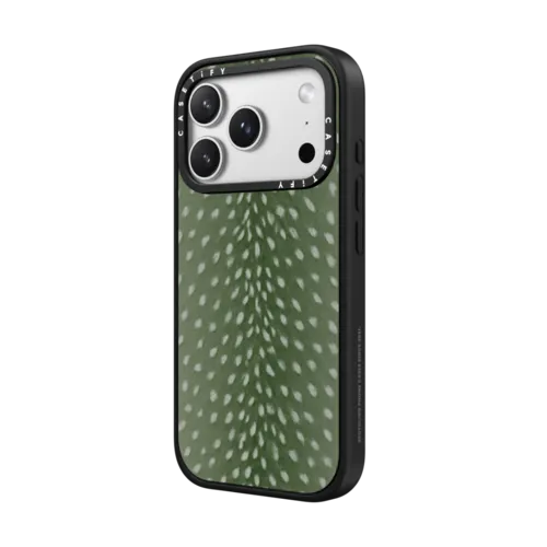 Fawn fur - Green | iPhone 17 Pro Max / Impact Case MagSafe Compatible / Matte Black | Image 2