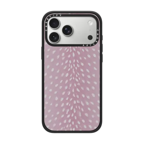 Fawn fur - Pink | iPhone 17 Pro Max / Impact Case MagSafe Compatible / Matte Black | Image 1