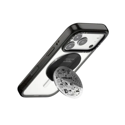 Fragile Black | Snappy Grip Stand / Snappy Mirror Grip Stand MagSafe Compatible / Silver | Image 3