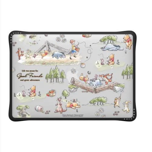 Winnie The Pooh Map Medley Laptop Case | MacBook Air 13-inch (M1 / Intel) / MacBook Impact Case / Black | Image 2