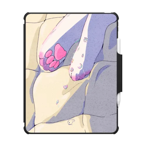 Night Night Paw | iPad Air 13-inch (M2 - M4) / iPad Impact Folio Case / Black | Image 1