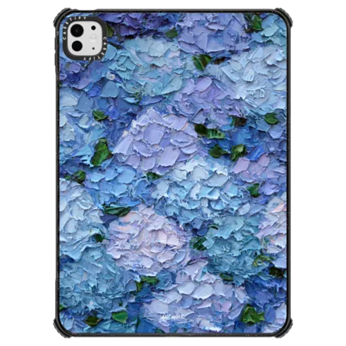 Moonlight Hydrangeas | iPad Pro 11-inch (M4/M5) / iPad Impact Case / Black | Image 1
