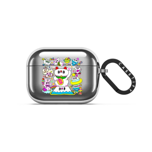 Tokyo's Lucky Charm | AirPods Pro 3 / Earbuds Mirror Case / Silver | Image 1