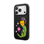 Yellow Happy Tulip | iPhone 17 Pro Max / Impact Case MagSafe Compatible / Matte Black | Image 2