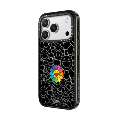 SUPERFLAT FLOWER PHONE CASE (RAINBOW) | iPhone 17 Pro Max / Impact Case MagSafe Compatible / Black | Image 2