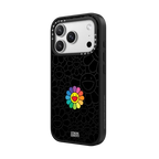 SUPERFLAT FLOWER PHONE CASE (RAINBOW) | iPhone 17 Pro Max / Impact Case MagSafe Compatible / Matte Black | Image 2