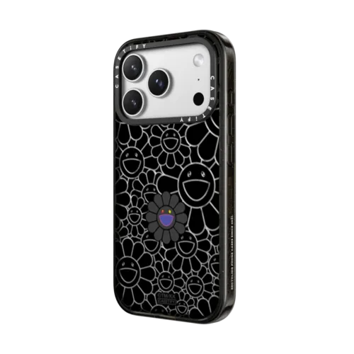 SUPERFLAT FLOWER PHONE CASE (BLACK) | iPhone 17 Pro Max / Impact Case MagSafe Compatible / Black | Image 2