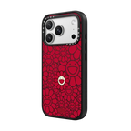 SUPERFLAT FLOWER PHONE CASE (RED) | iPhone 17 Pro Max / Impact Case MagSafe Compatible / Matte Black | Image 2