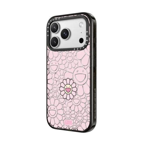 SUPERFLAT FLOWER PHONE CASE (PINK) | iPhone 17 Pro Max / Impact Case MagSafe Compatible / Black | Image 2