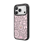 SUPERFLAT FLOWER PHONE CASE (PINK) | iPhone 17 Pro Max / Impact Case MagSafe Compatible / Matte Black | Image 2