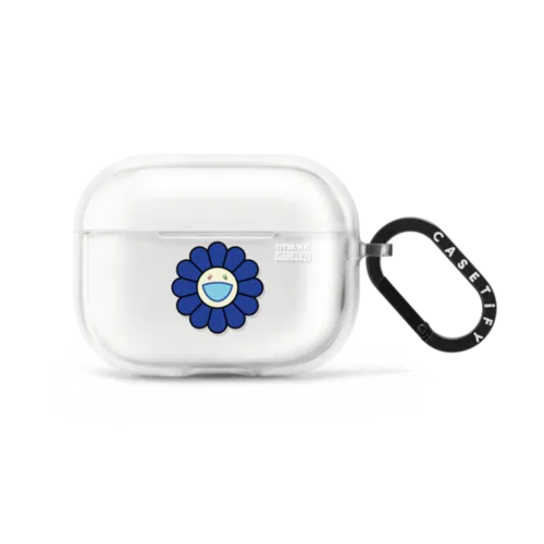 SUPERFLAT FLOWER(BLUE) EARBUDS CASE | AirPods Pro 2 / Earbuds Impact Case / Frost | Image 1