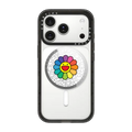 SUPERFLAT FLOWER(RAINBOW) SNAPPY GRIP STAND | Snappy Grip Stand / Snappy Mirror Grip Stand MagSafe Compatible / Silver | Image 1