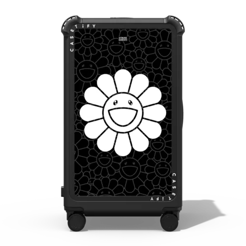 SMILE ON (BLACK) CHECK-IN TRUNK SUITCASE | 29" Check-In Trunk Suitcase / Bounce Suitcase / Matte Black | Image 1
