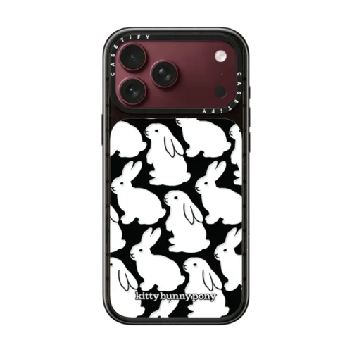 Little Black Bunnies Case | iPhone 18 Pro Max / Impact Case MagSafe Compatible - Glossy / Glossy Black | Image 1