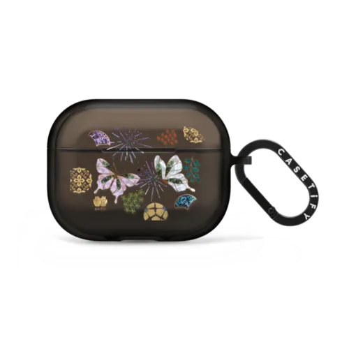 Lucky Butterfly Earbuds Case | AirPods Pro 2 / Earbuds Impact Case / Black | Image 1